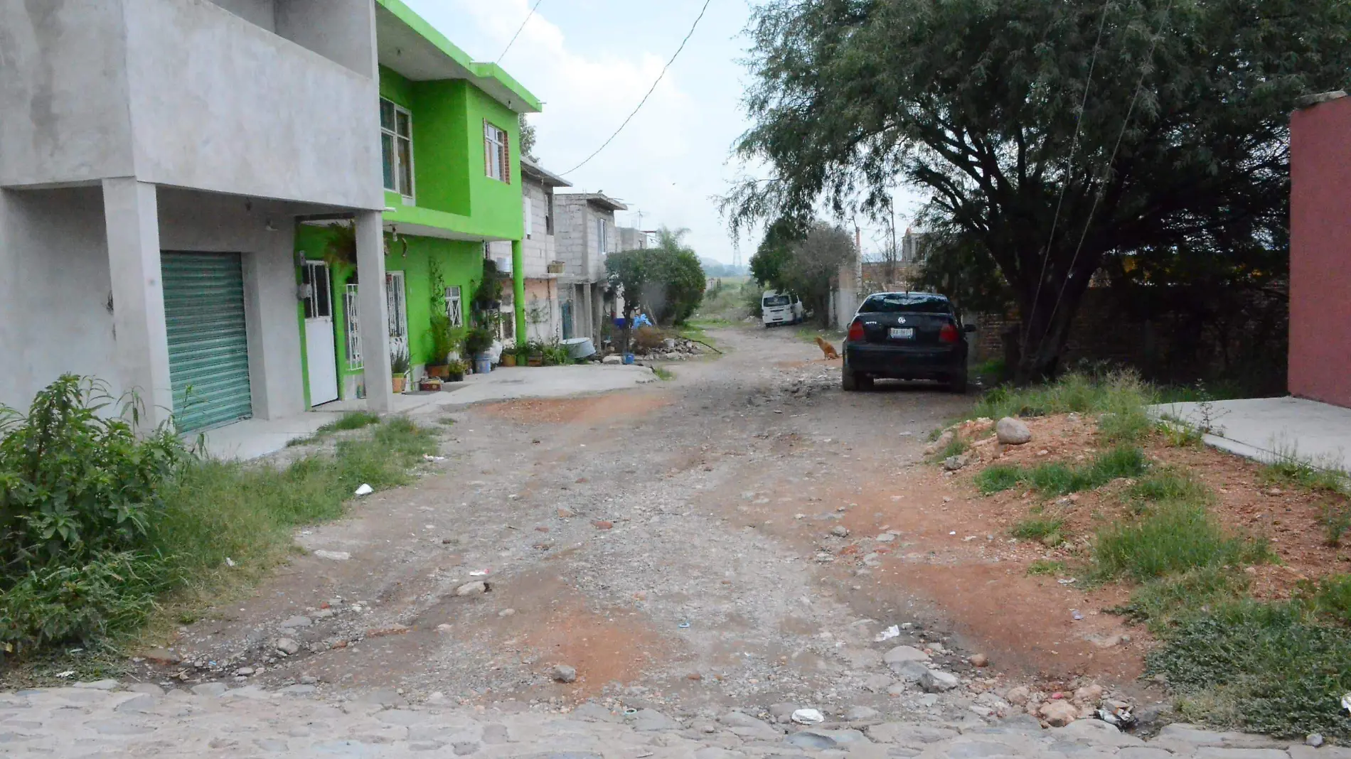 La colonia El Chamizal tiene alrededor de 14 calles, la mayoría se encuentran en mal estado.  Foto Luis Luévanos.